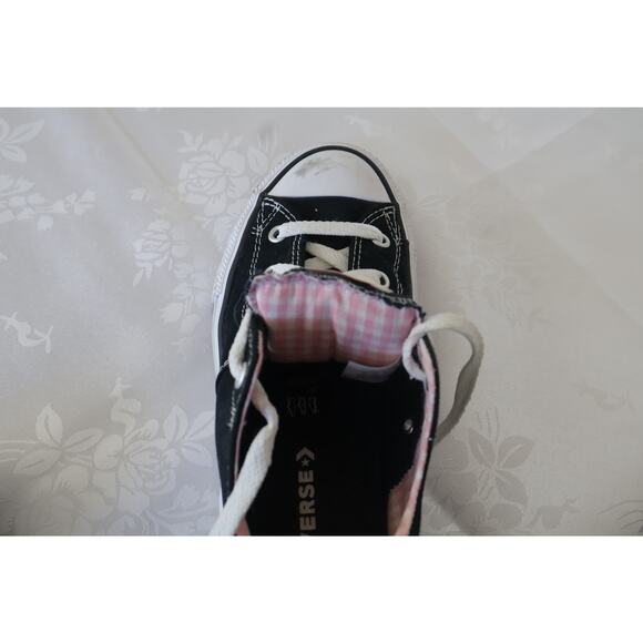 Converse All Star Low Black Pink Gingham Lining Women’s Size 4 / Men’s 3.5 - Picture 6 of 7